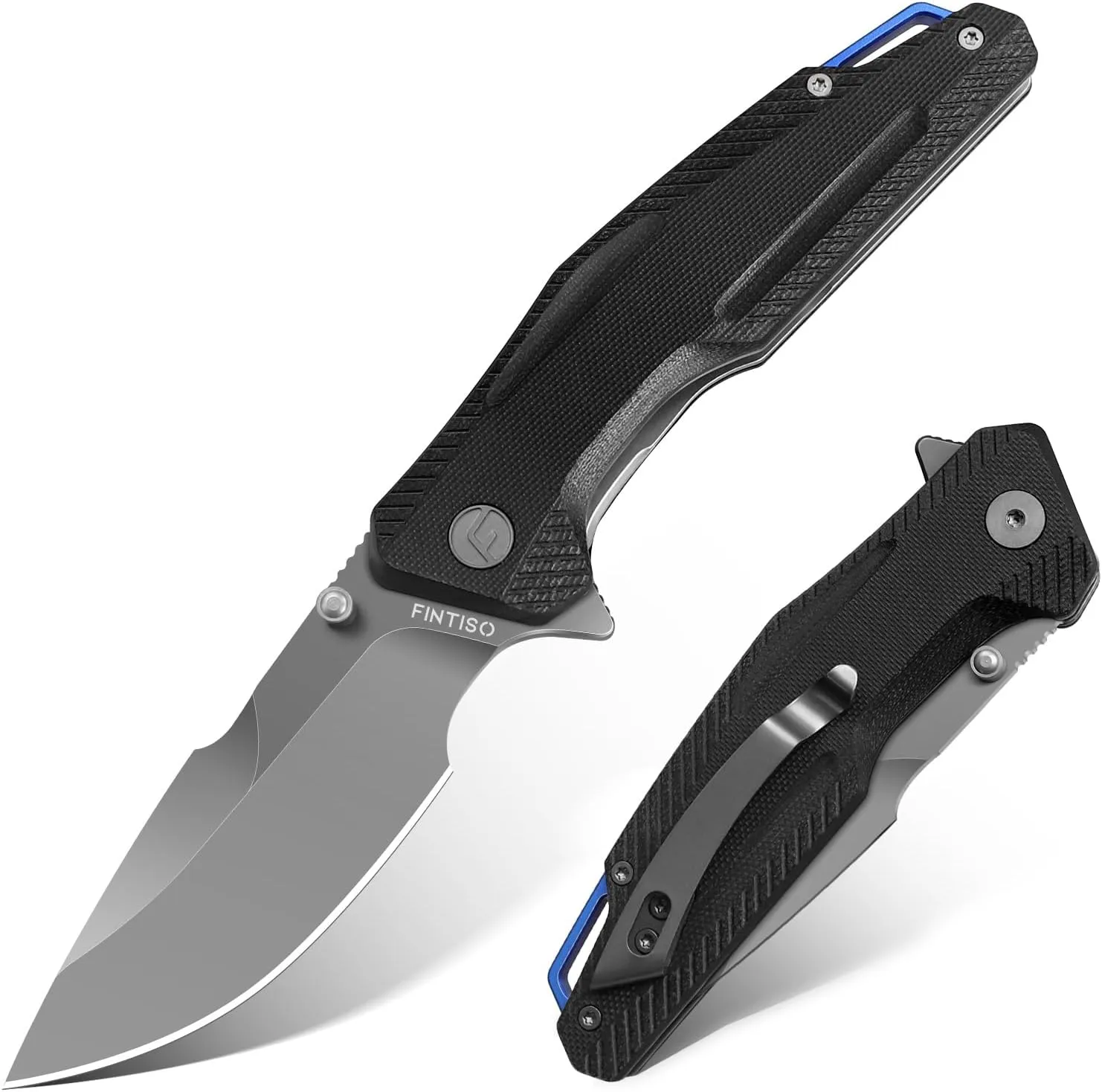 Pocket Knife, 3.26" Premium 14C28N Blade G10 Handle with Fire Starter Function, Folding Knife with Pocket Clip for Men Women, EDC Knife for Outdoor Camping, Hunting, Hiking, Survival, Falcon Series