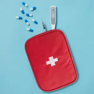 Polyester Portable First Aid Kit Bag | Large- Red | (Featured On Shark Regular Fit Tank)
