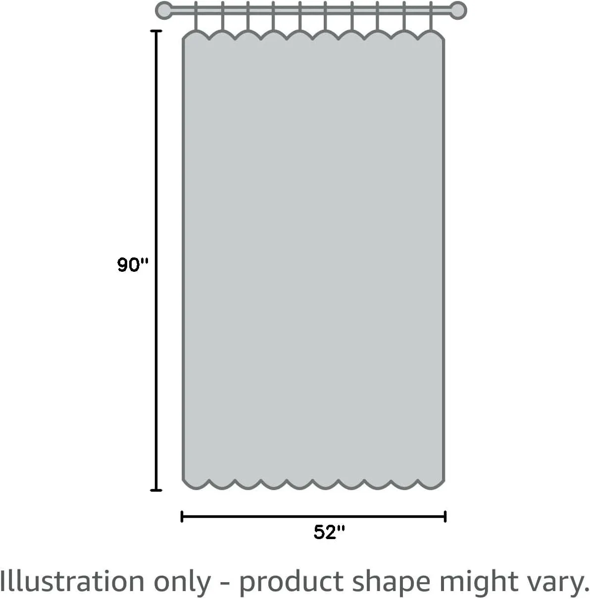 PONY DANCE Greyish White Bedroom Blackout Curtains 90 Inch with Sheer Overlay, Room Darkening Curtains Double Layer Window Drapes for Living Room Decor, 2 Panel Sets, 52 x 90 Inch, Greyish White