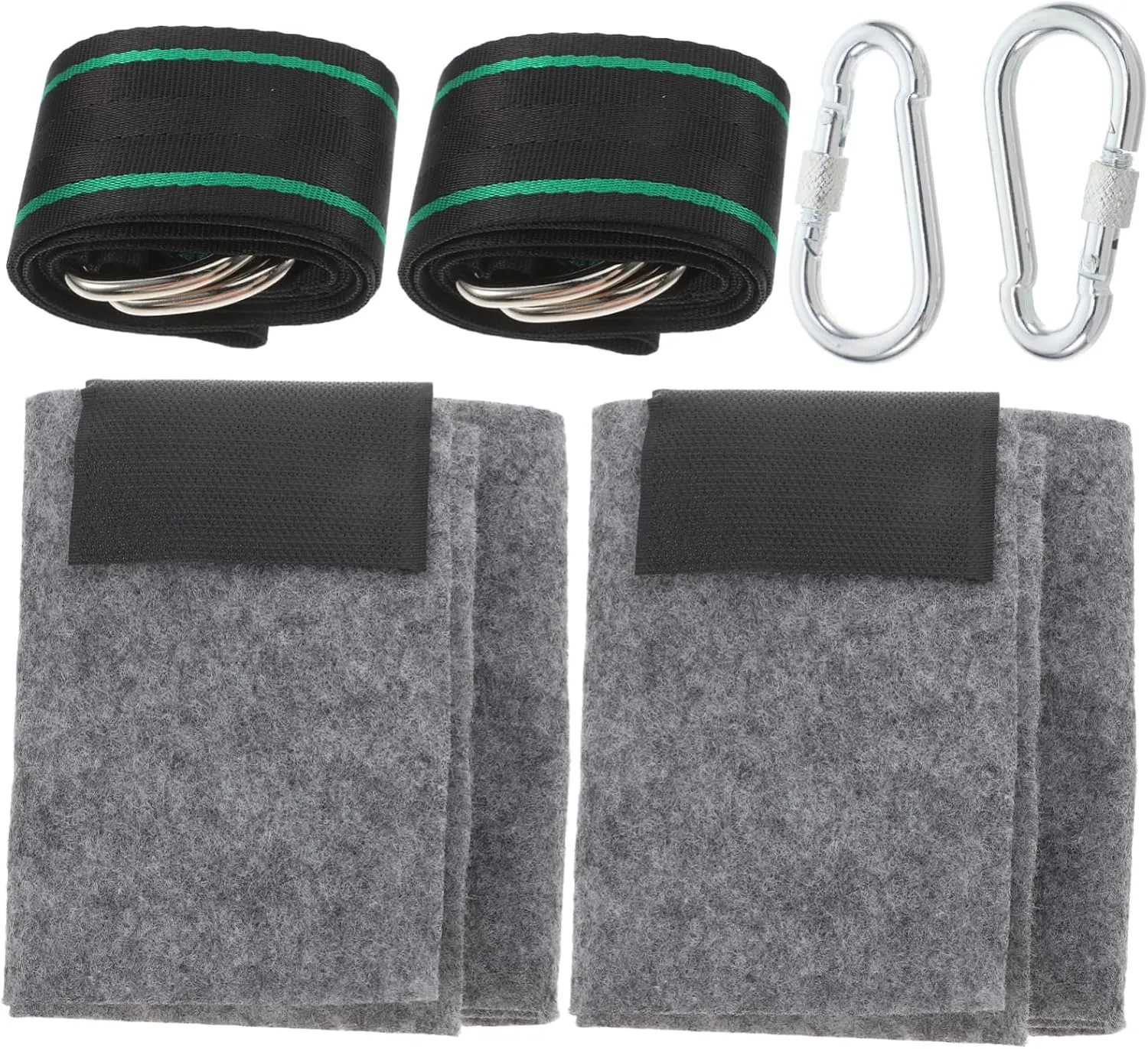 POPETPOP 1set Heavy Duty Tree Swing Straps Hammock Rope Quick Setup for Outdoor Activities Camping and Picnics Includes Tree Protectors and Nuts