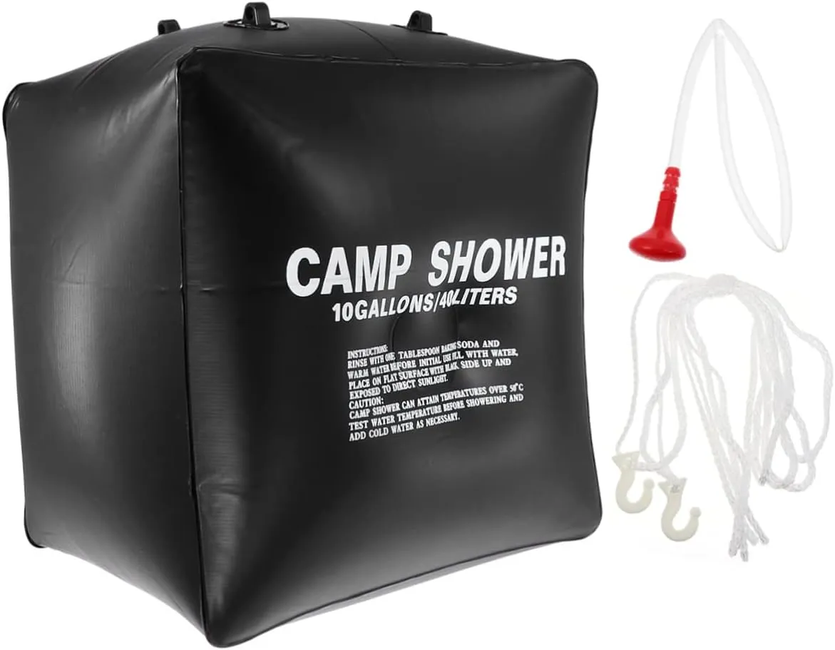 POPETPOP 1Set Solar Shower Bag Portable Outdoor Shower Water Bag for Camping Durable Material for Solar Heating Convenient Camping Shower Supplies for Warm Showers Anywhere
