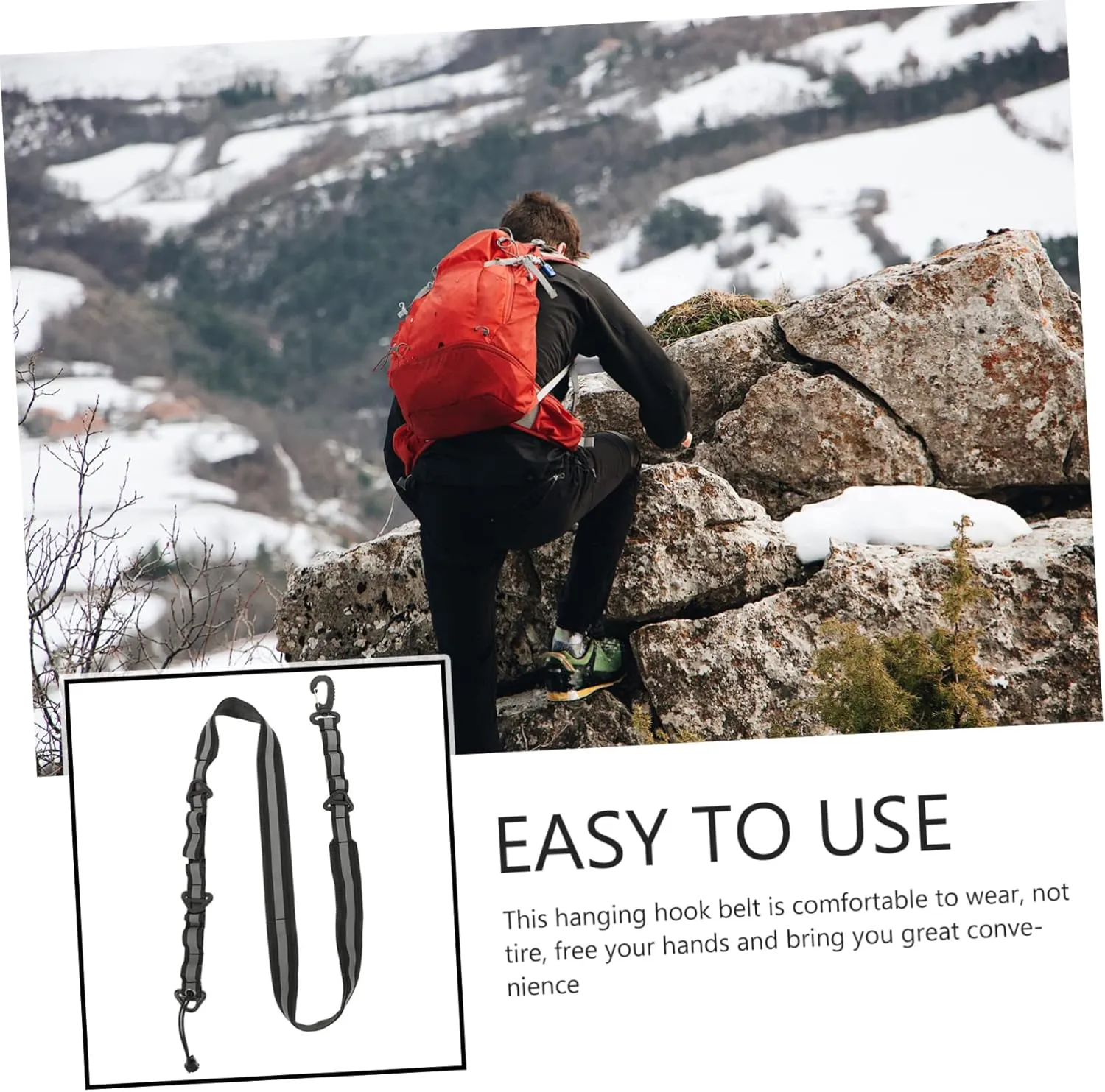 POPETPOP 2pcs Mountaineering Strap Crossbody Bag Strap Nylon Belts for Men Hiking Gear Hanging Storage Strap