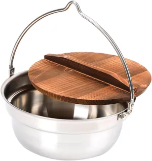 POPETPOP Camping Pot Sets 1 Set of Stainless Steel Cooking Pots for Outdoor Cooking Hiking