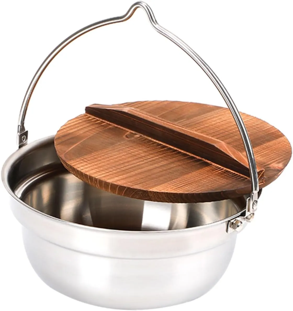POPETPOP Camping Pot Sets 1 Set of Stainless Steel Cooking Pots for Outdoor Cooking Hiking