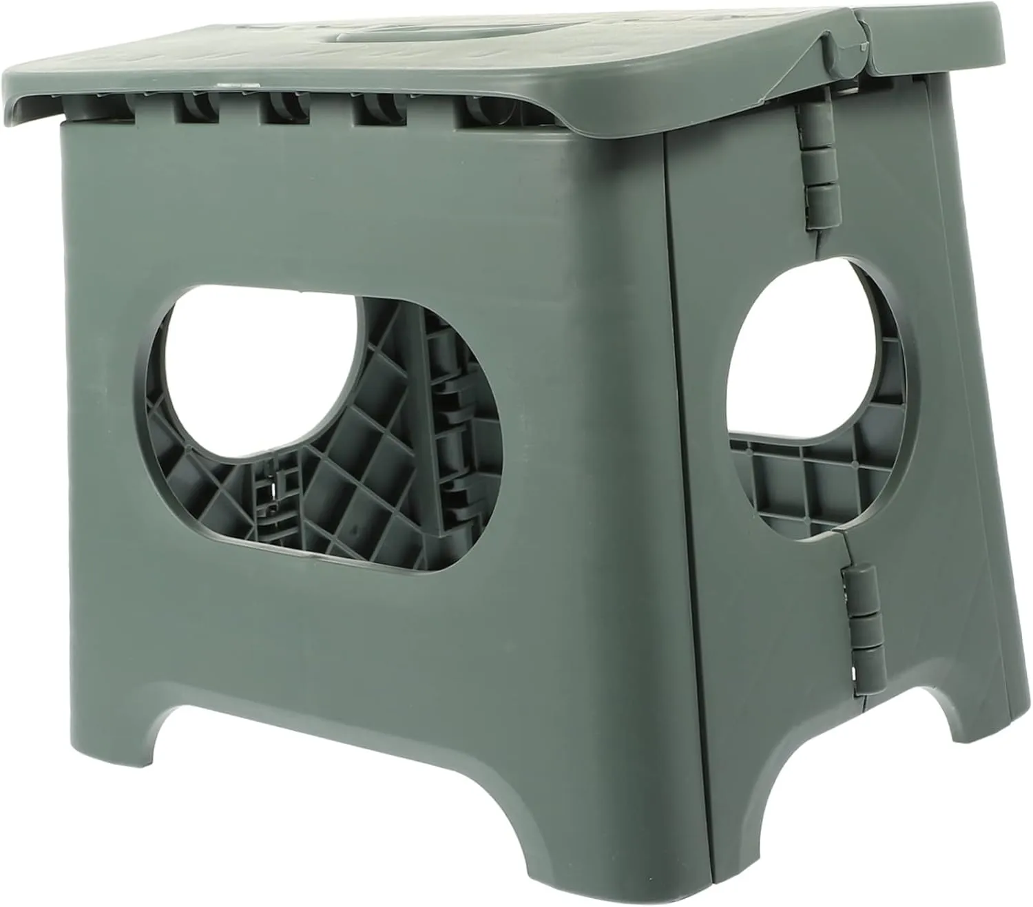 POPETPOP Plastic Folding Stool with Handle Heavy Duty Compact Fishing Stool for Adults Portable Lightweight Design for Use for Camping Hiking and Home