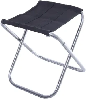 POPETPOP Portable Folding Stool Aluminum Alloy Camping Chair for Fishing BBQ and Outdoor Activities Compact with Canvas Surface