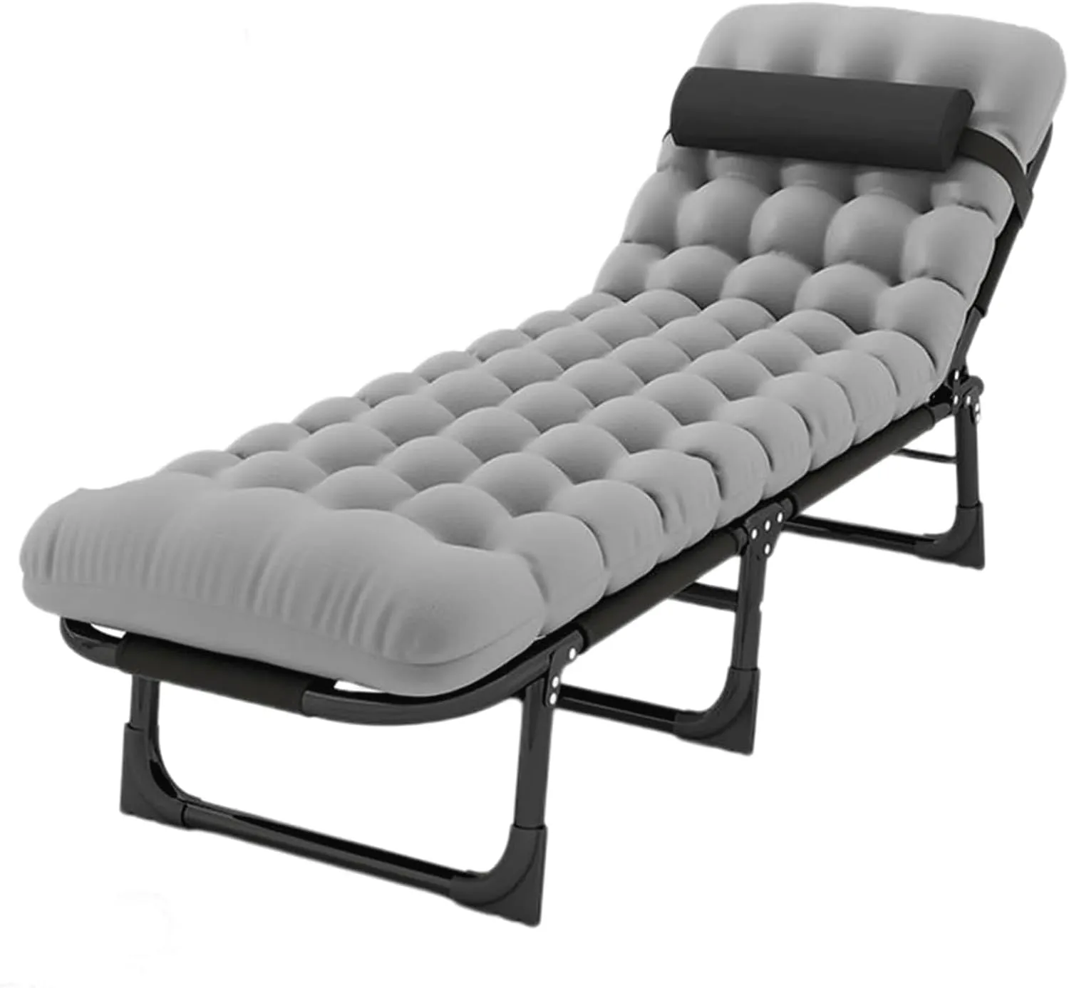 Portable Camping Bed Adjustable Backrest Camping Cots for Adults W/Mattress Positions Cots Leisure Folding Bed 170 * 28 * 56cm