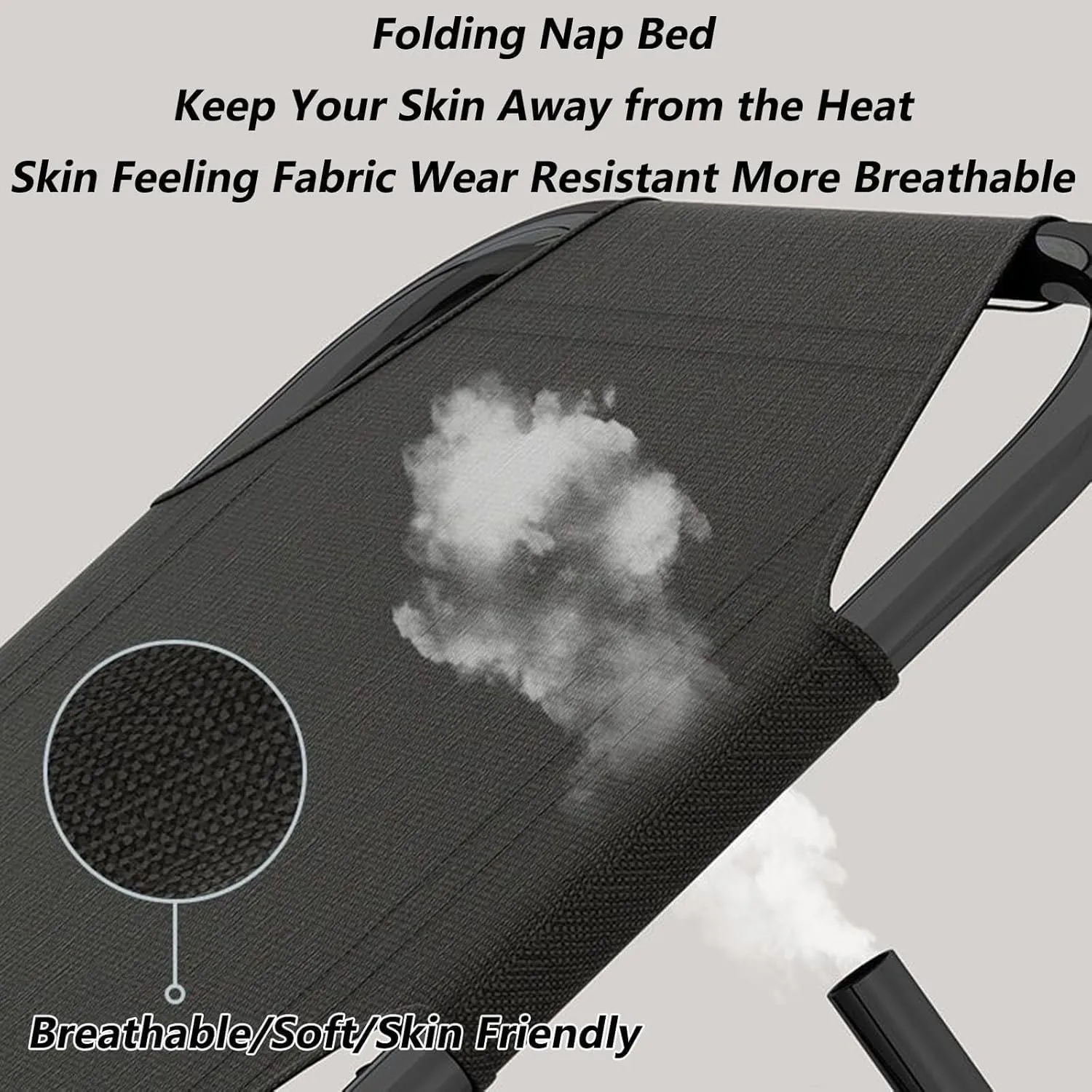 Portable Camping Bed Adjustable Backrest Camping Cots for Adults W/Mattress Positions Cots Leisure Folding Bed 170 * 28 * 56cm