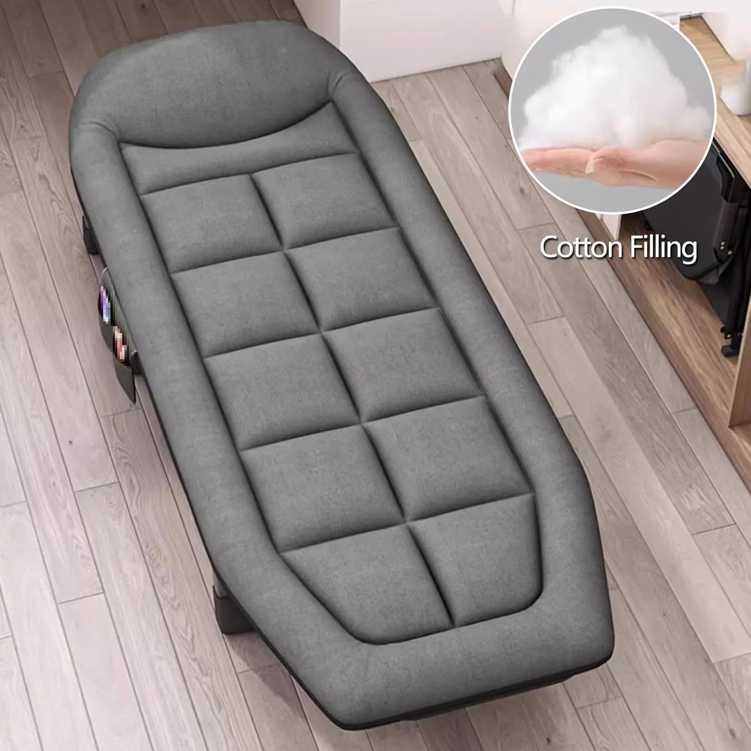 Portable Camping Cot 6 Speed Adjustable Backrest Folding Camping Cot with Mattress Cots for Camping Load 150kg Folding Cot