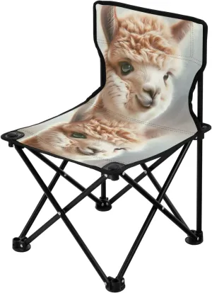 Portable Camping Folding Chairs Foldable Chair Small Alpaca Head Lightweight Backpacking Outdoor Outside Fishing