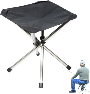 Portable Camping Stool - Foldable Travel Seat, Portable Folding Pop Up Stool | Small Retractable Folding Chair Foot Rest Stainless Steel Lightweight Backpacking Stool, Camping Seat for Camping Fishin