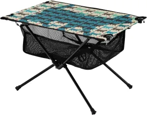 Portable Camping Table Colorful Cats Outdoor Foldable Camp Tables for Outside, Camping, Hiking, Tailgating