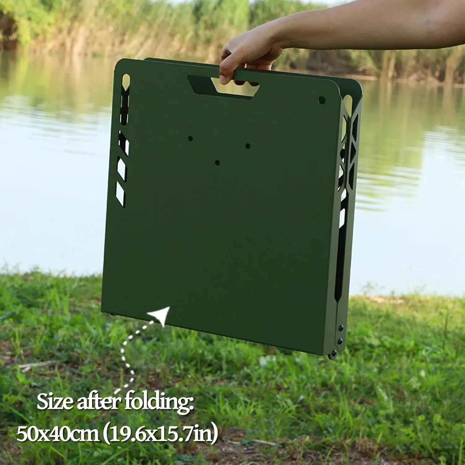 Portable Camping Tables, Folding Table with Hook, Portable Aluminum Table, Adjustable, Camp Table for Sand/Picnic/Fishing/Hiking (Color : Black-A)