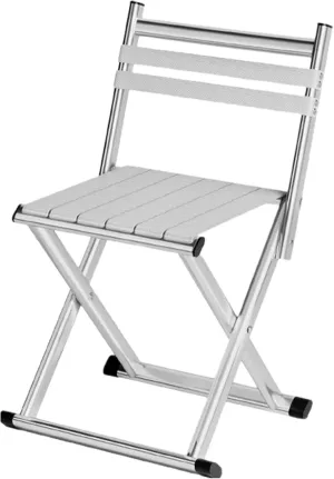 Portable Dining Chairs, Stackable Folding Chair, Folding Metal Bench, Lightweight Lawn Chairs, Camping Picnic Accessories, Perfect Use for Home Indoor, Outdoor and Travelling, Silver