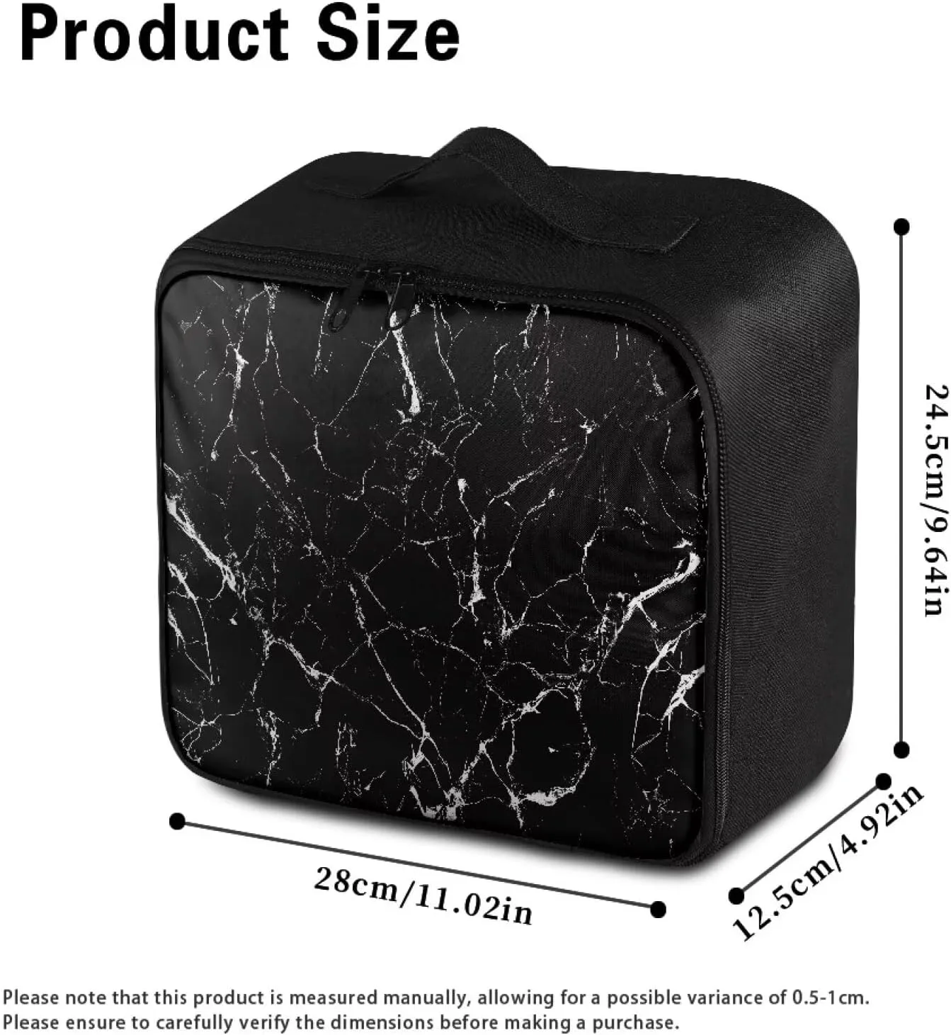 Portable Empty First Aid Kit Bag Large Black Marble Emergency Medical Bag Travel Size First Aid Pouch Storage Medical Supplies Organizer Bag for Car Home Office Kitchen Sport Outdoor