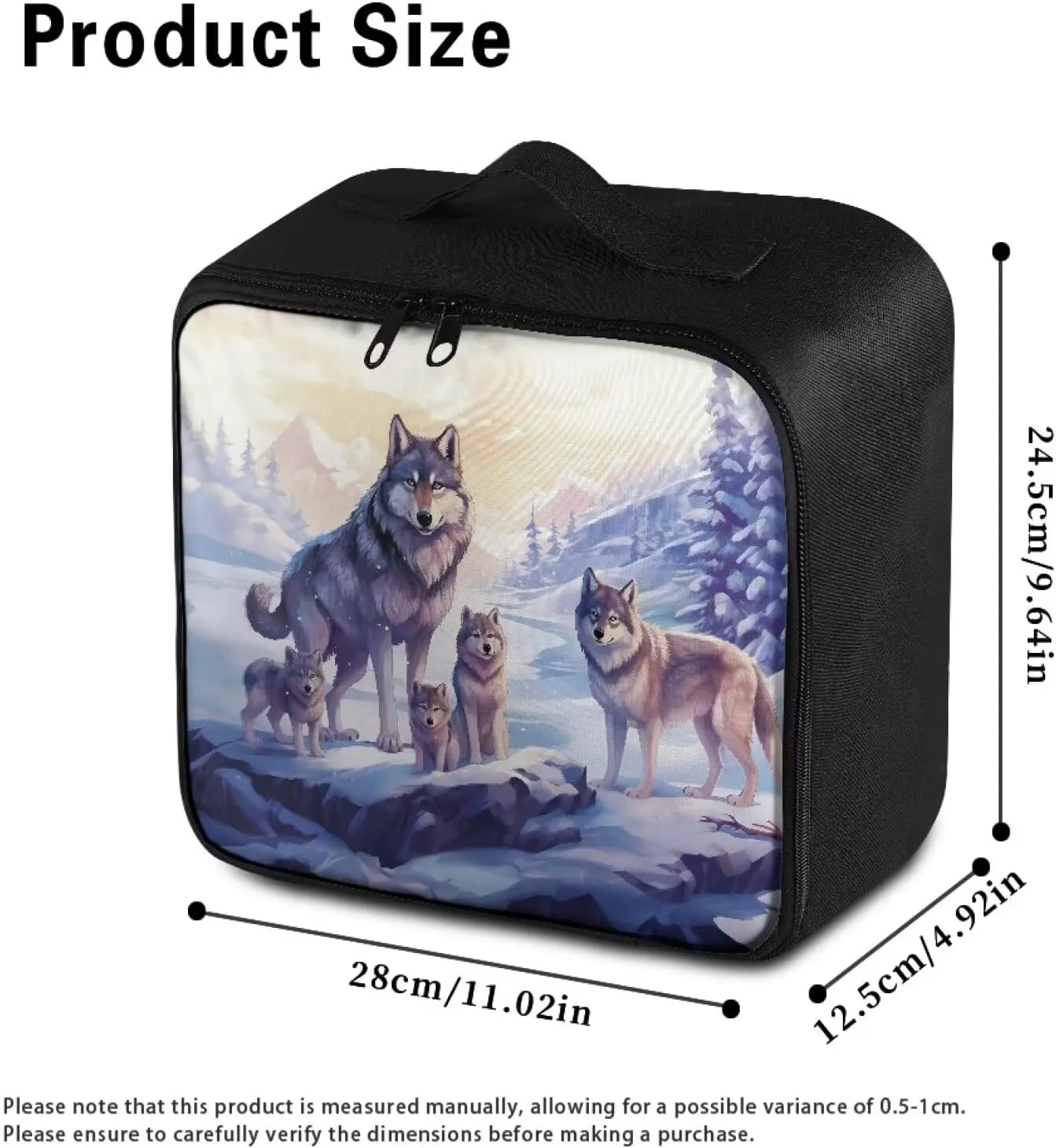 Portable Empty First Aid Kit Bag Large White Wolf Emergency Medical Bag Travel Size First Aid Pouch Storage Medical Supplies Organizer Bag for Car Home Office Kitchen Sport Outdoor
