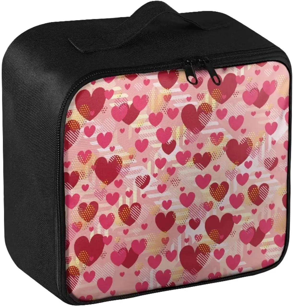 Portable Empty First Aid Kit Bag Red Heart Travel Medicine Pouch Double Zippers Storage Medicine Emergency Bag for Car Home Office Kitchen Sport Outdoor Medical Kit