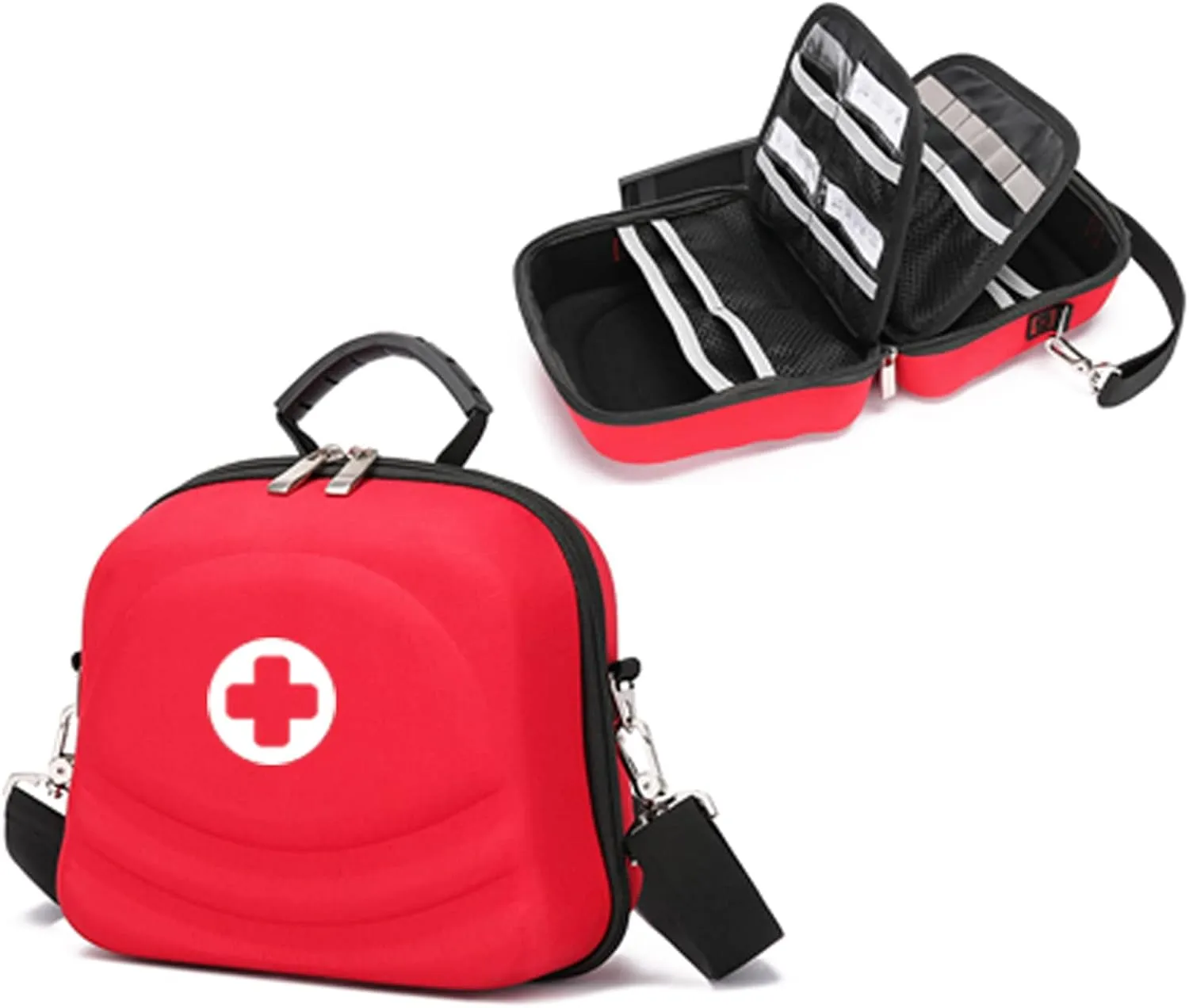 Portable First Aid Kit Empty Emergency Rescue Bag for Car Camping Sport Travel Hiking Home First Aid Essential Box Waterproof(Red)