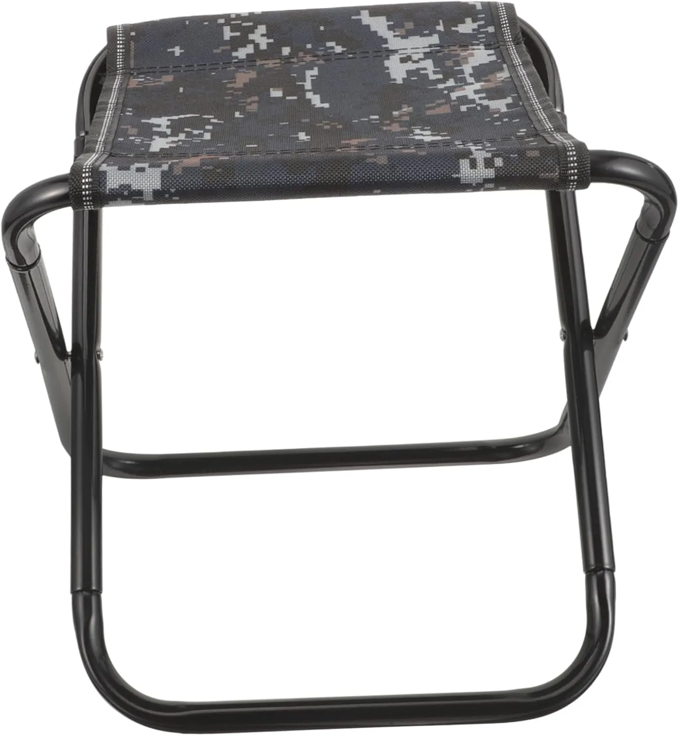 Portable Folding Camp Stool Lightweight and Compact Outdoor Seat for Hiking Camping Fishing BBQ Easy to Carry with Storage Bag Camouflage