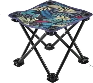 Portable Folding Camping Stool Outdoor Camping Lightweight Samll Chair Fit for Fishing Hiking Gardening and Beach