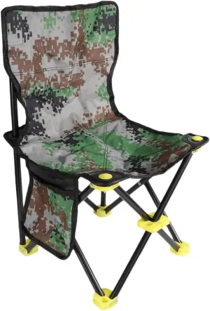 Portable Folding Fishing Chair Steel Oxford Cloth Outdoor Camping Stool for Hiking Traveling Beach