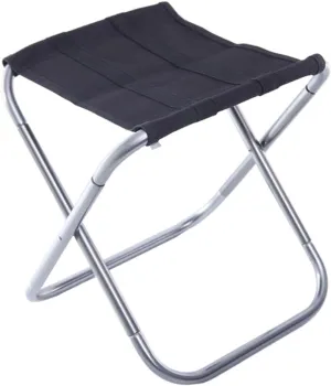 Portable Folding Stool Aluminum Alloy Strong Canvas Easy to Carry Perfect for Outdoor Activities Like Camping Fishing BBQ Picnic