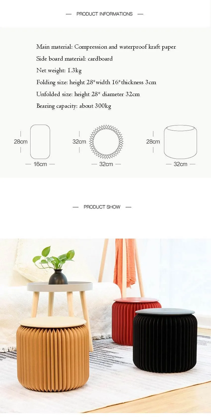 Portable Folding Stool - Creative Space-Saving Chair