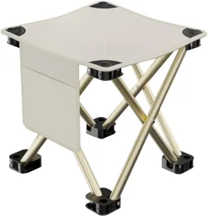 Portable Folding Stool Lightweight Camping Chair Compact Outdoor Stool for Hiking Fishing and Travel Durable Construction No Assembly Required Easy to Carry