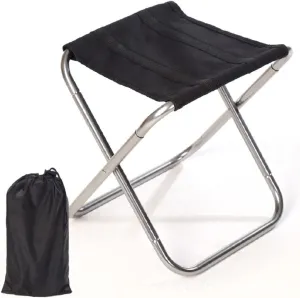 Portable Folding Stool Outdoor Foldable Lightweight Aluminum Stools with Storage Bag for Fishing Picnic Camping BBQ /2560