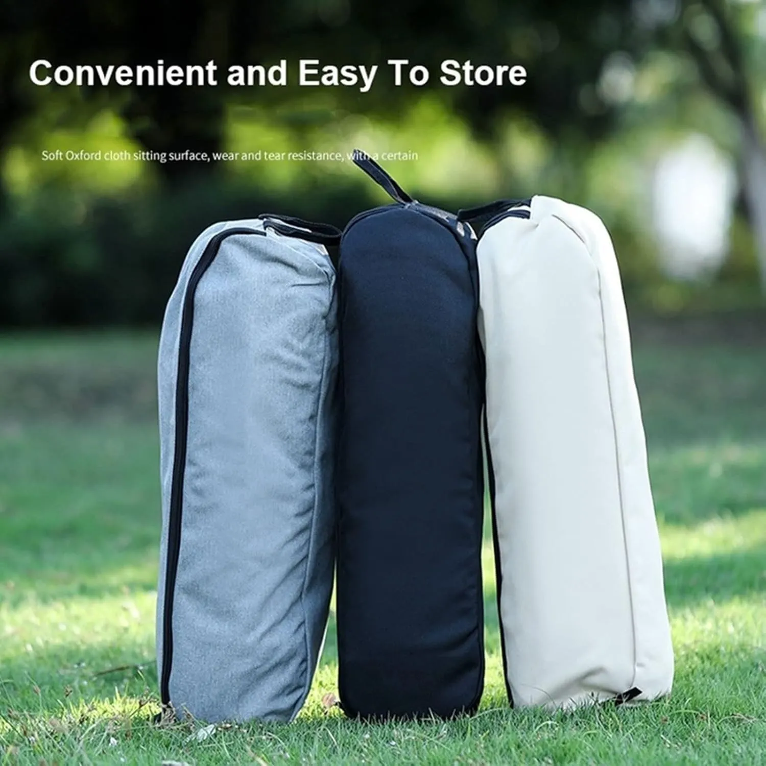 Portable Folding Stool - Portable Lightweight Aluminum Camping Picnic Chairs Outdoor Travelling Fishing Hiking Seat Tools(White)