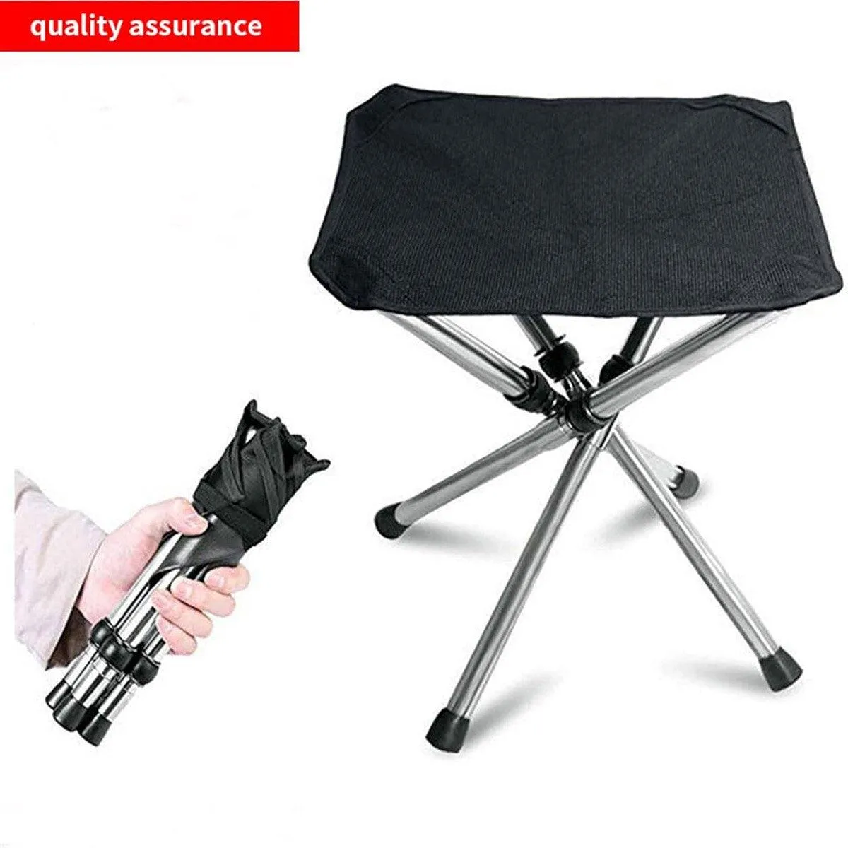 Portable Outdoor Telescopic Folding Stool Camping Chair Fishing Seat Lightweight