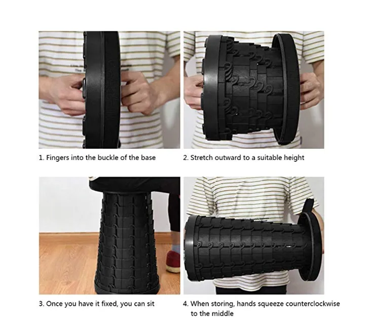 Portable Plastic Retractable Stools Folding Stool Fraud-free Streamlined shipping