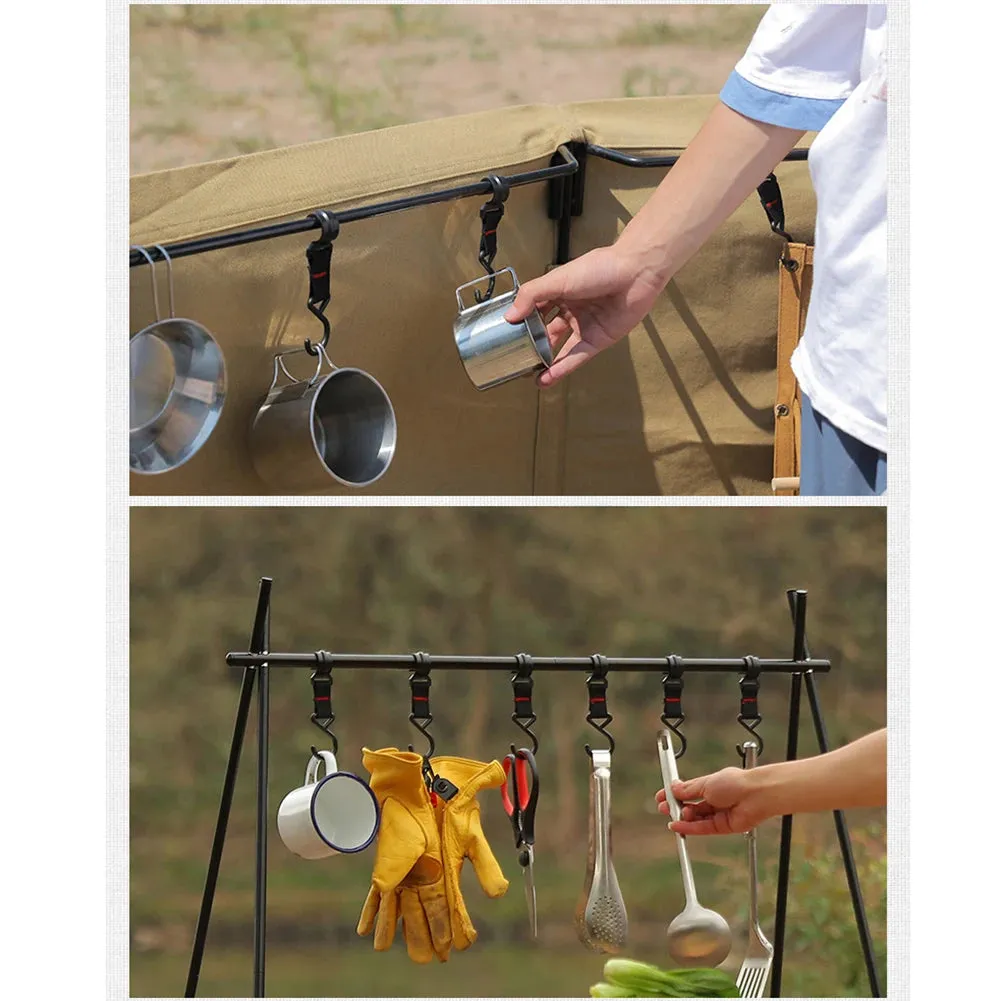 Portable S-Shaped Hooks for Outdoor Camping Storage