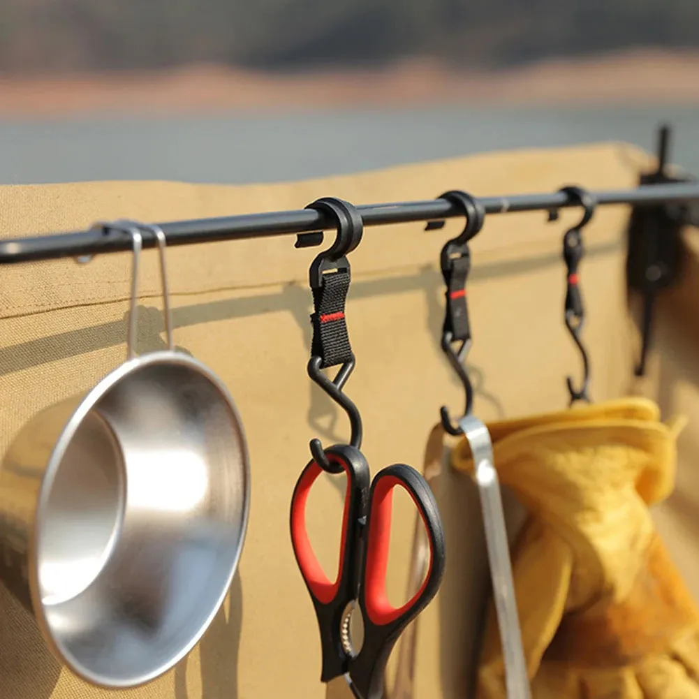 Portable S-Shaped Hooks for Outdoor Camping Storage