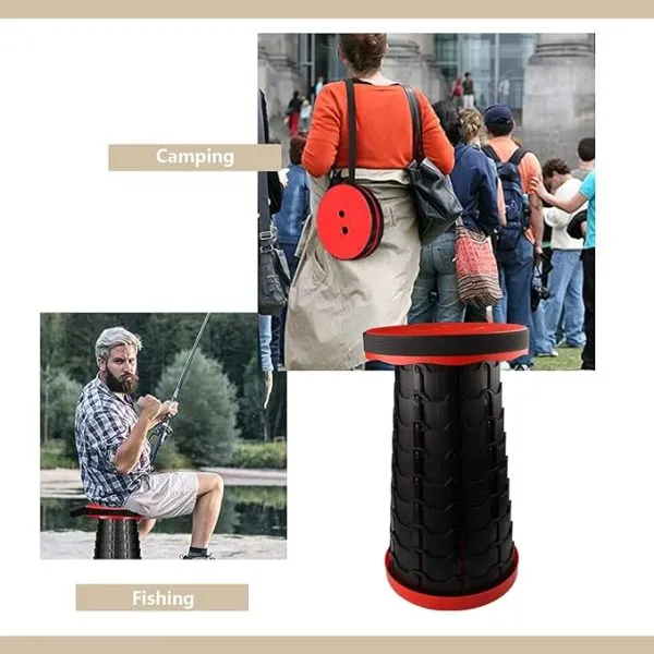 Portable Telescoping Stool, Folding Stool Lightweight & Sturdy, Retractable Telescopic Stool For Gardening, Camping, Travel, Fishing, Hiking (random Color)