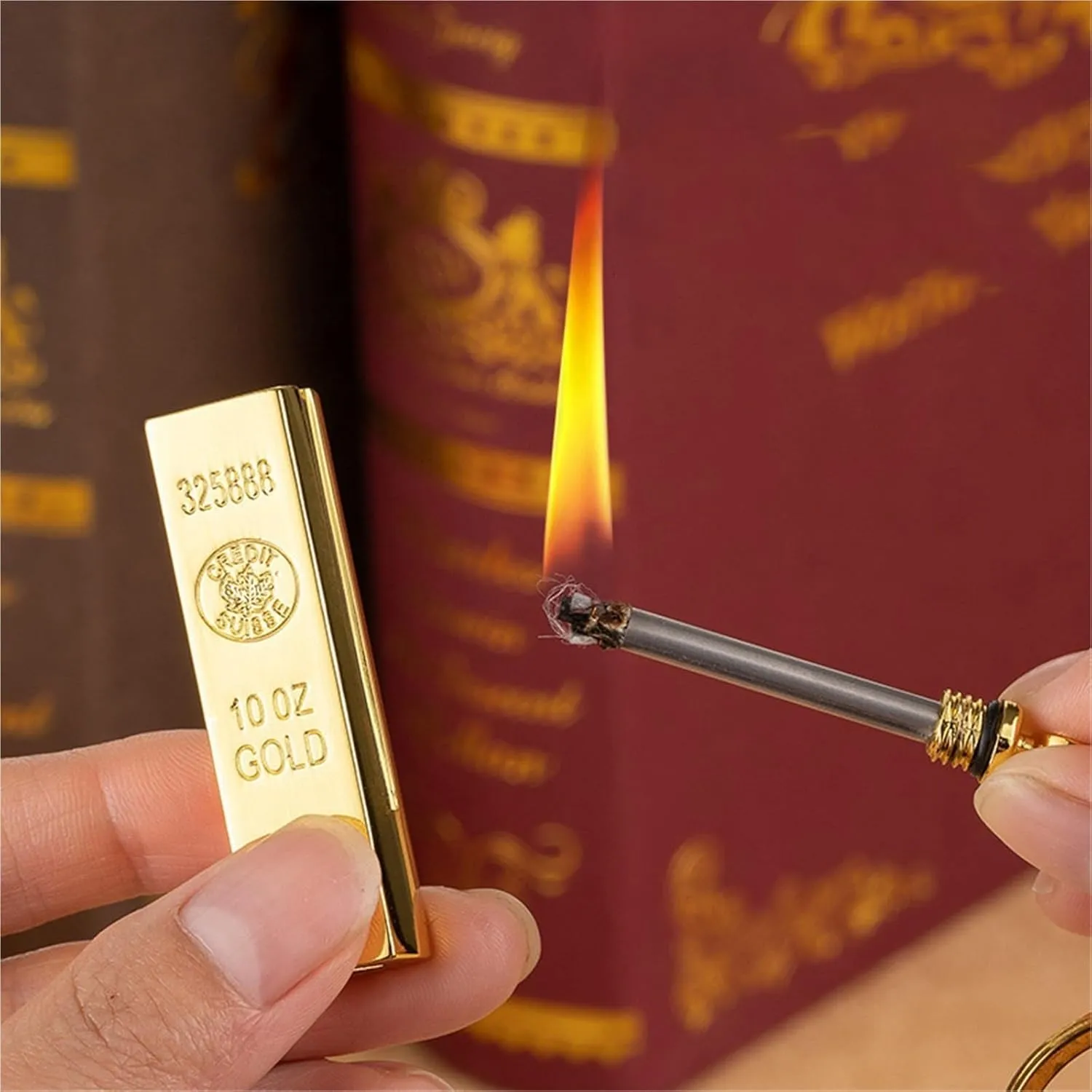 Portable Waterproof Flint Lighter - Refillable Kerosene Match Igniter with Keychain for Outdoor Survival, Camping & Hiking(#1)