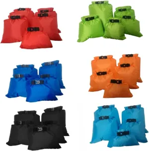 Portable Waterproof Travel Bag Set for Rafting 1.5l-6l Dry Bags for Outdoor Activities Orange, Orange, 5Pcs, Casual