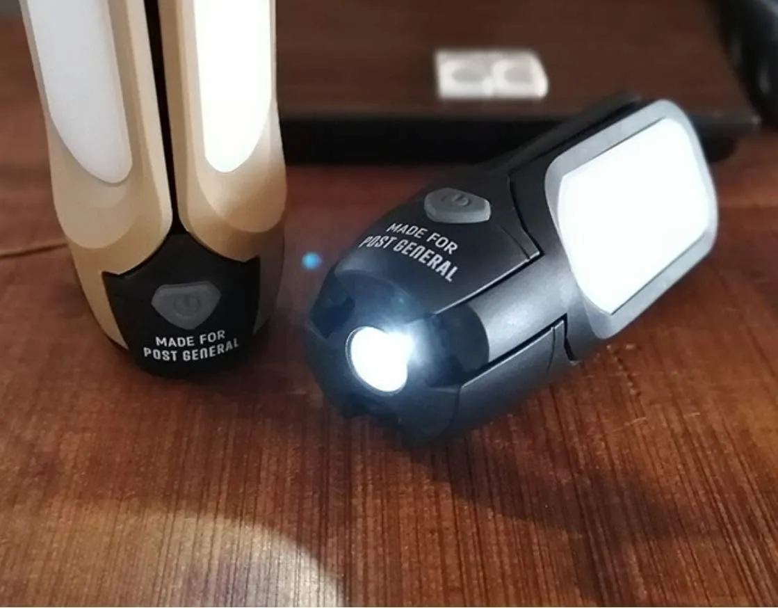 POST GENERAL 982070019 Tri-Panel Solar Charged Outdoor Camping LED Light Black Color