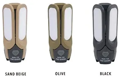 POST GENERAL 982070019 Tri-Panel Solar Charged Outdoor Camping LED Light Sand Beige Color