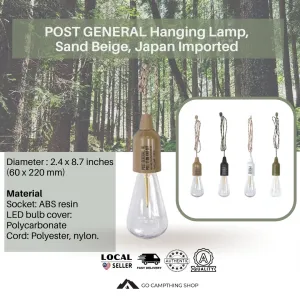 POST GENERAL Hanging Lamp  Outdoor Camping Sand Beige 982070011