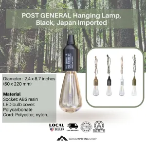 POST GENERAL Outdoor Camping Hanging Lamp Black 982070012