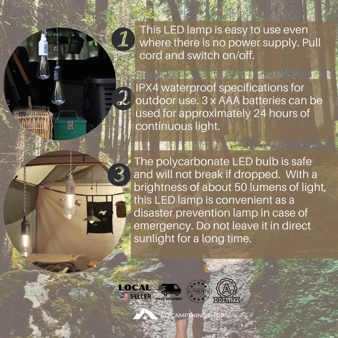 POST GENERAL Outdoor Camping Hanging Lamp Olive Khaki 982170001