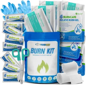 PrimaCare WB-7707 Emergency First Aid Burn Kit – 22-Piece Burn Relief Pack with Burn Gel, Dressings, Gauze, Gloves, Scissors, Bandages – Essential for Home, Office, Camping & Emergency Preparedness