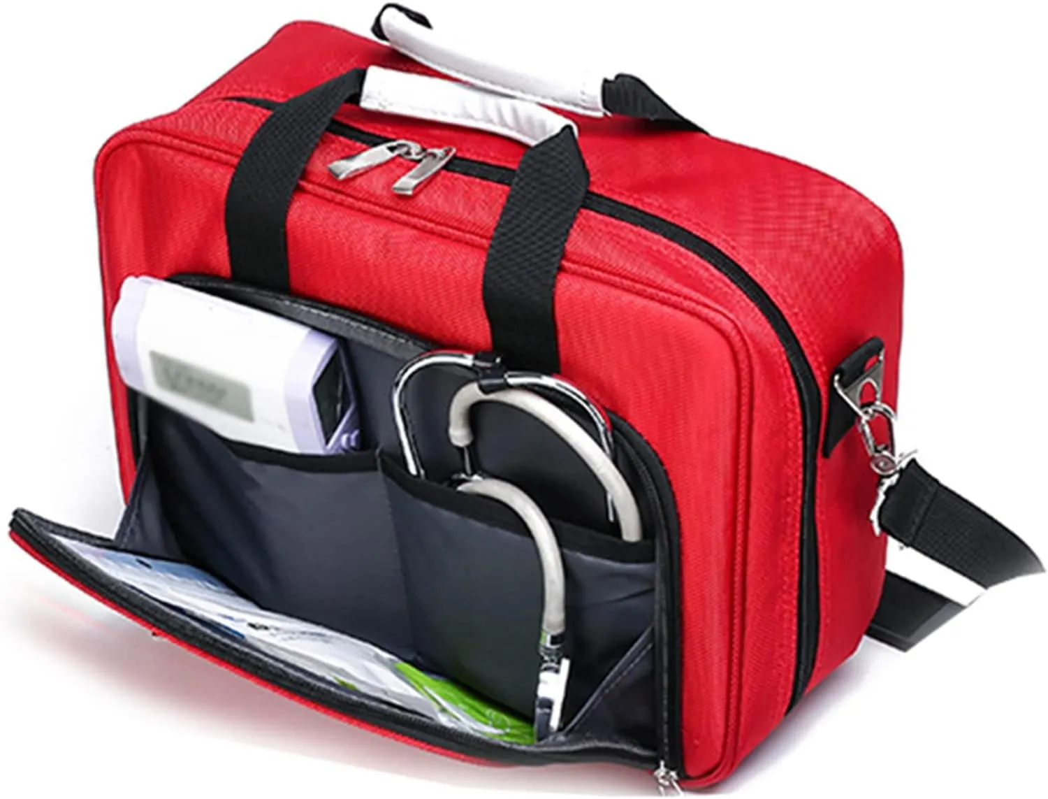 Professional Empty First Responder Bag Emergency Shoulder Bag Empty, Trauma First Aid Kits Storage Bag with Handle for Home, Office, and Outdoor Adventures(Navy Blue)