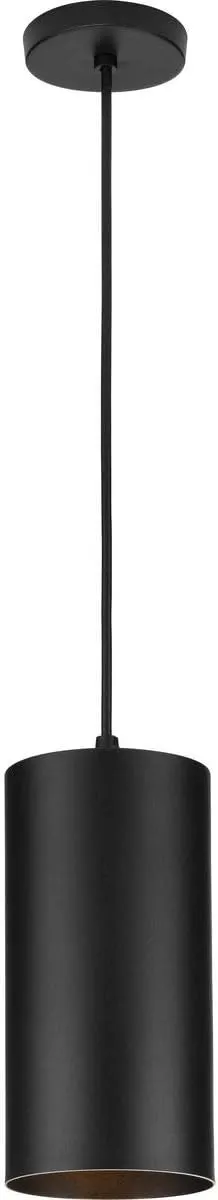 Progress Lighting P500356-031 6IN CYL RNDS Cylinder, Black, 12.00x6.00x6.00
