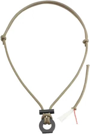 PSKOOK Fire Starter Necklace, Survival Paracord Necklace with Flint and Steel, Bushcraft Necklace for Camping, Hiking and Backpacking