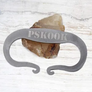 PSKOOK Flint and Steel Single High Carbon Steel Fire Striker English Flint Stone Emergency Jute Tinder Bushcraft