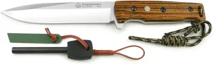 PUMA IP Bokote Tool Belt Knife, Steel an. 58, Full Tang Fire Starter Handle Leash – Eyelet Leather Sheath Hunting/Outdoor Knife