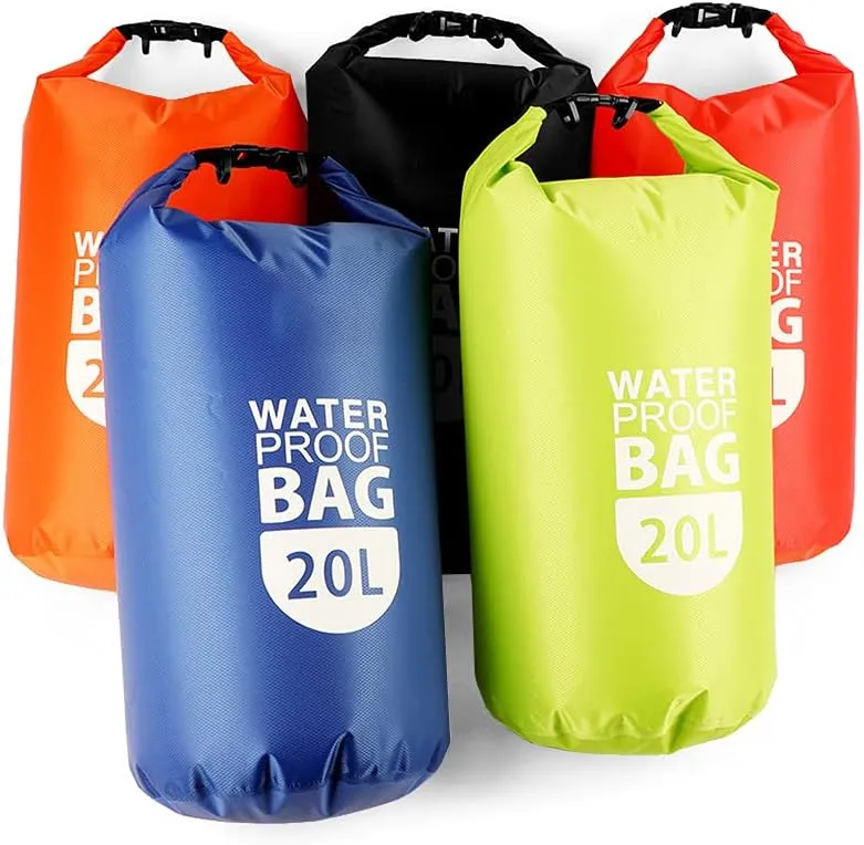 PVC Dry Waterproof Bag Roll Top Dry Bag 10L/20L Water Sports Storage Bag Lightweight Dry Sack