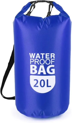PVC Dry Waterproof Bag Roll Top Dry Bag 10L/20L Water Sports Storage Bag Lightweight Dry Sack